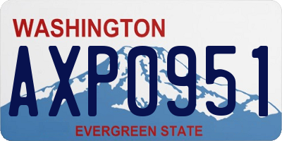 WA license plate AXP0951