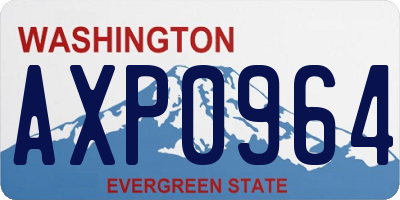 WA license plate AXP0964