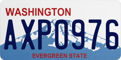 WA license plate AXP0976