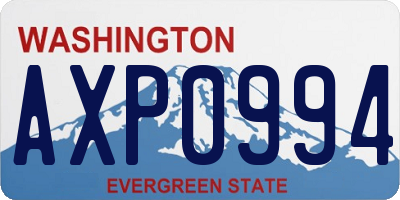WA license plate AXP0994