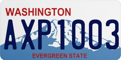 WA license plate AXP1003
