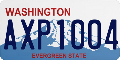 WA license plate AXP1004