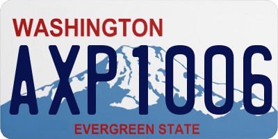 WA license plate AXP1006