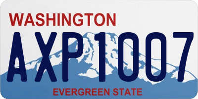 WA license plate AXP1007