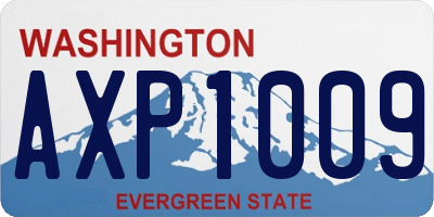 WA license plate AXP1009