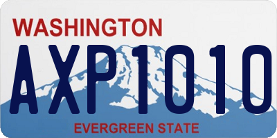 WA license plate AXP1010