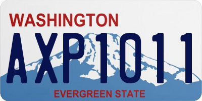WA license plate AXP1011