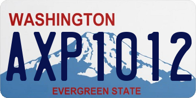 WA license plate AXP1012