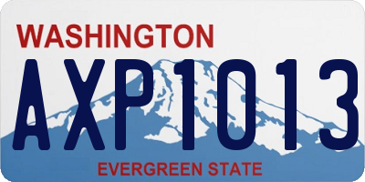 WA license plate AXP1013