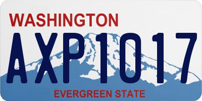 WA license plate AXP1017