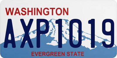 WA license plate AXP1019