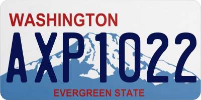 WA license plate AXP1022