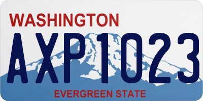 WA license plate AXP1023