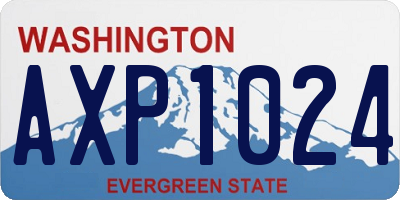 WA license plate AXP1024