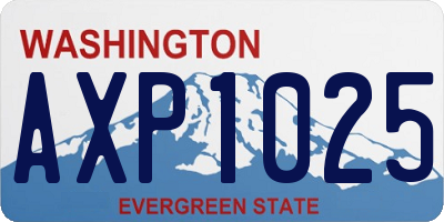WA license plate AXP1025