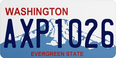 WA license plate AXP1026