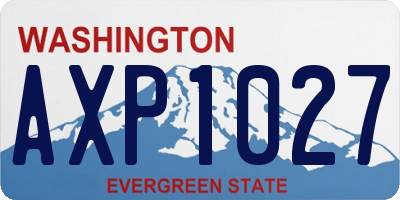 WA license plate AXP1027