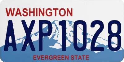 WA license plate AXP1028