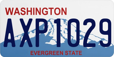 WA license plate AXP1029