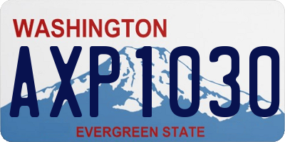 WA license plate AXP1030