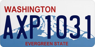 WA license plate AXP1031