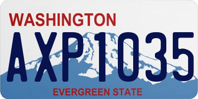 WA license plate AXP1035
