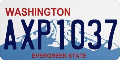 WA license plate AXP1037