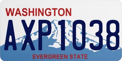 WA license plate AXP1038