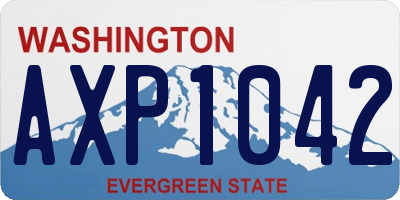 WA license plate AXP1042