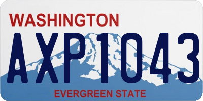 WA license plate AXP1043