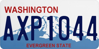 WA license plate AXP1044