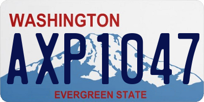WA license plate AXP1047