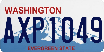 WA license plate AXP1049