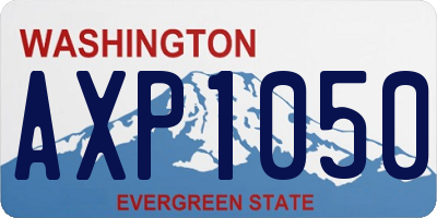 WA license plate AXP1050