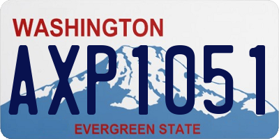 WA license plate AXP1051