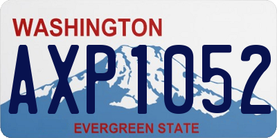 WA license plate AXP1052