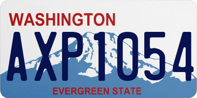 WA license plate AXP1054