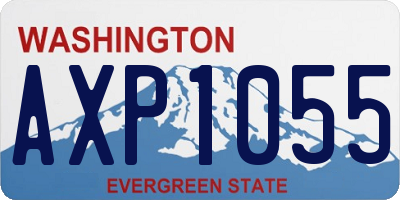 WA license plate AXP1055