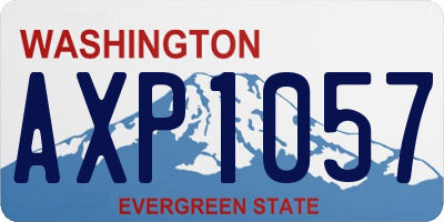 WA license plate AXP1057