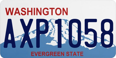 WA license plate AXP1058