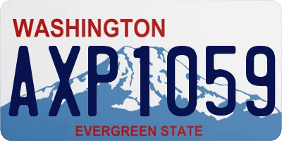 WA license plate AXP1059