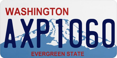 WA license plate AXP1060