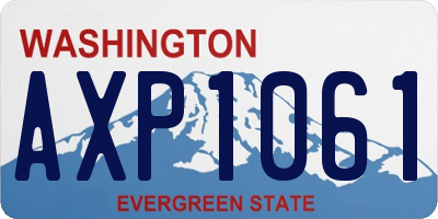 WA license plate AXP1061