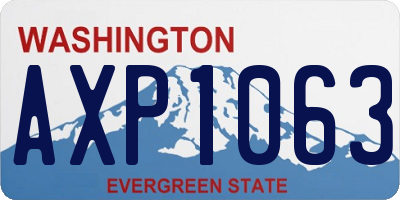 WA license plate AXP1063