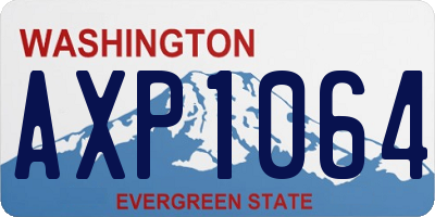 WA license plate AXP1064