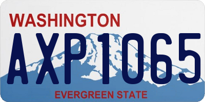 WA license plate AXP1065