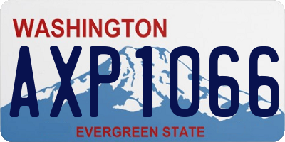 WA license plate AXP1066
