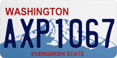 WA license plate AXP1067