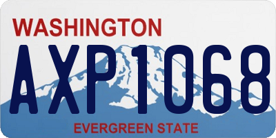WA license plate AXP1068