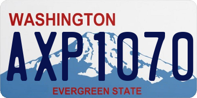 WA license plate AXP1070